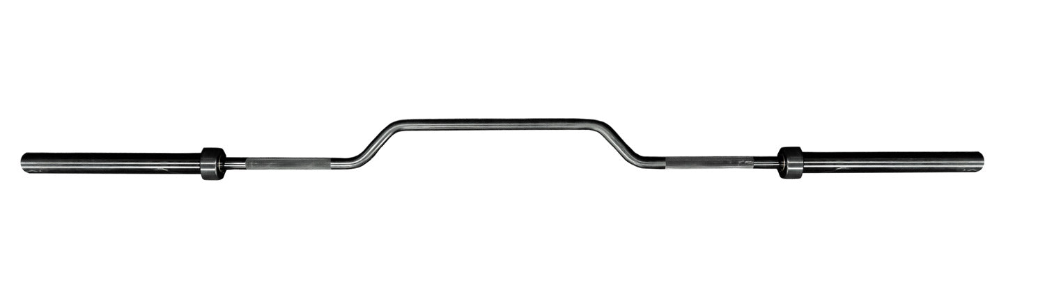Black barbell on a white background